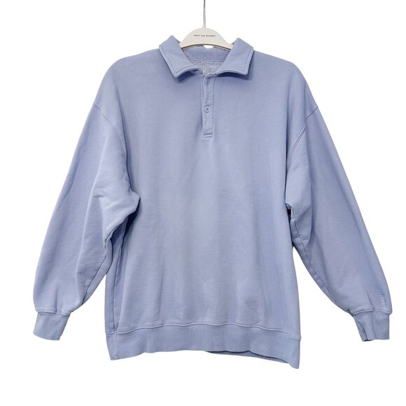 ARITIZIA TNA CozyAF Fleece Collared Pullover Sweatshirt Size 2 - Picture 1 of 10
